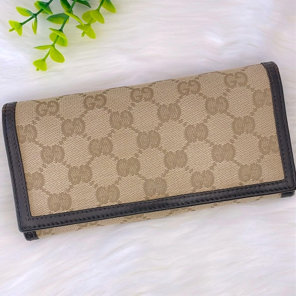 Gucci Monogram Canvas Long Fold Wallet - Picture 3 of 16